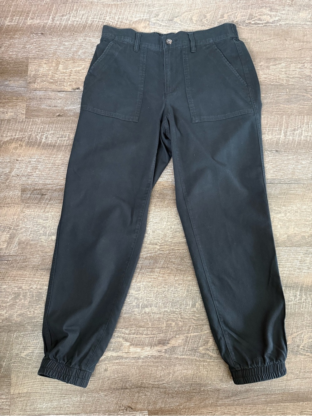 Women’s  Black Elastic-Cuff Casual Pants